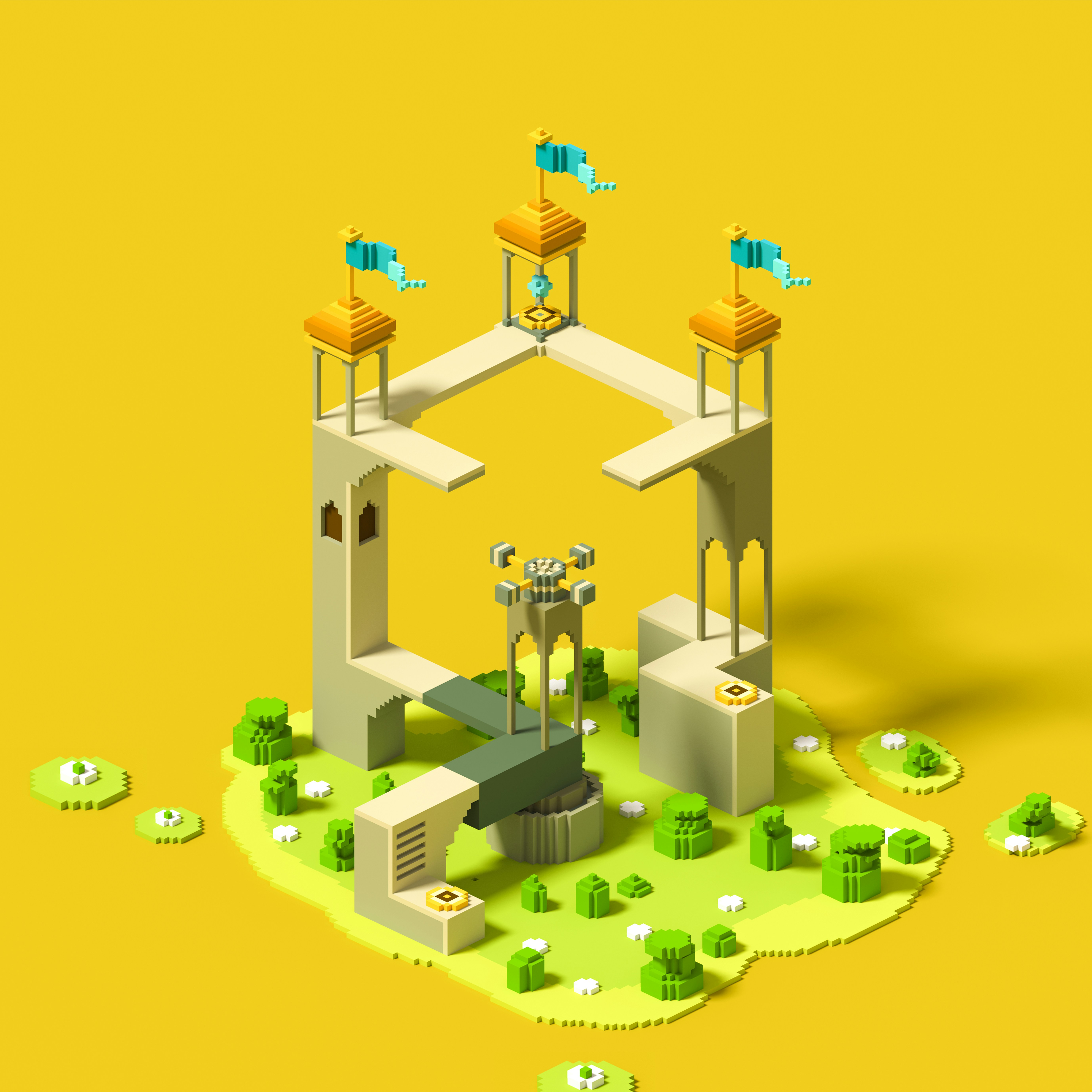 2D game development scene with pixel art style graphics